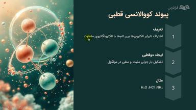 پیوند کووالانسی قطبی و خواص آن
