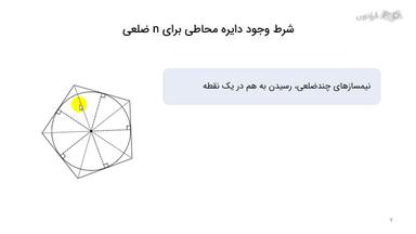 توضیح مرکز دایره محاطی nضلعی