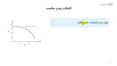 انتخاب، نصب و آماده‌سازی پمپ