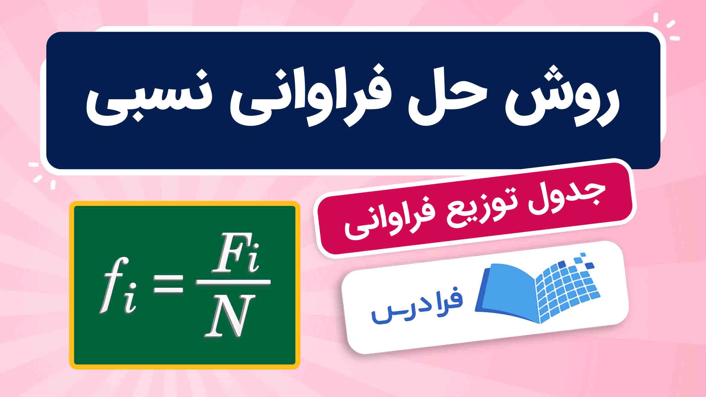 فیلم آموزش حل فراوانی نسبی و جدول توزیع در فرادرس